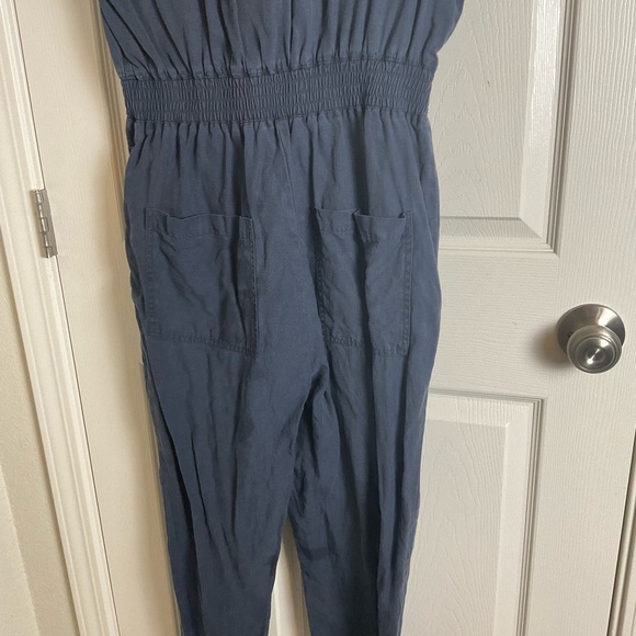 Joie Women's Navy Jumpsuit linen blend size large - Picture 12 of 16